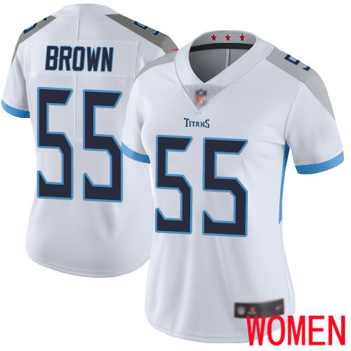 Tennessee Titans Limited White Women Jayon Brown Road Jersey NFL Football #55 Vapor Untouchable->women nfl jersey->Women Jersey